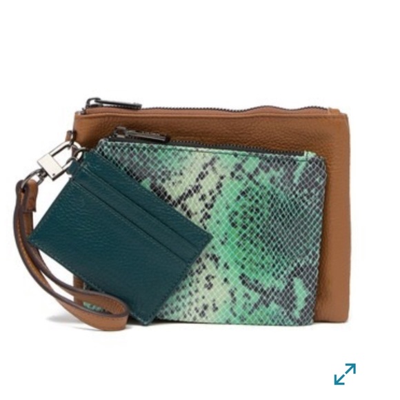 Amy Kestenberg Handbags - AMY KESTENBERG 3-piece Leather Travel Bag/Wristlet